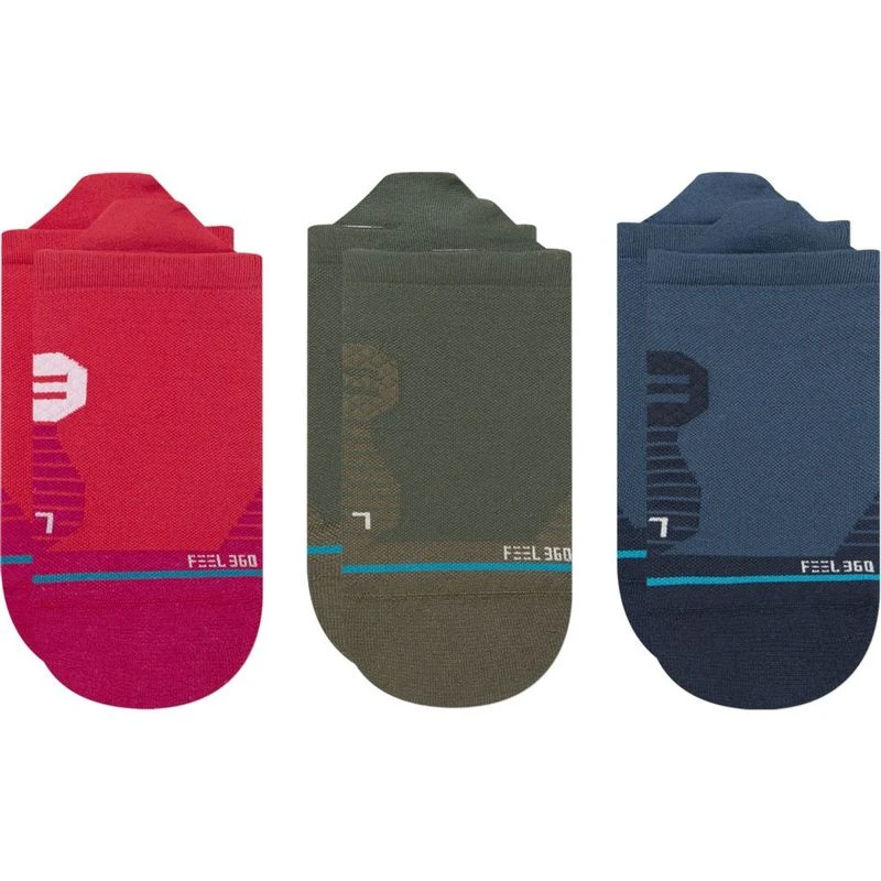 Stance Get Set Tab 3 Pack Socks Red Sportpursuit