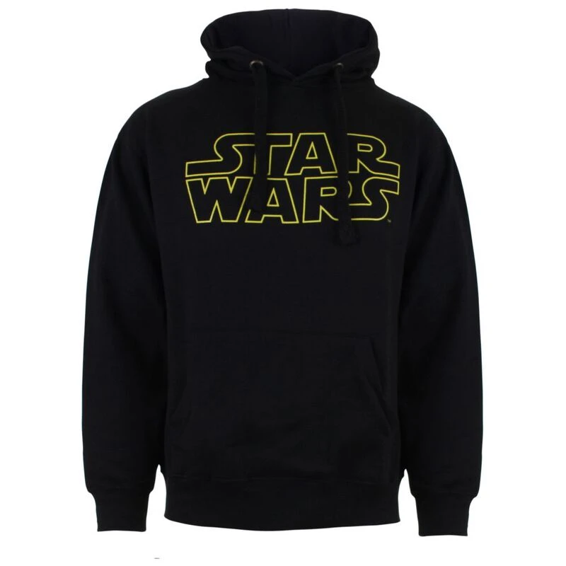 Star Wars Mens Basic Logo Hoodie Black Sportpursuit