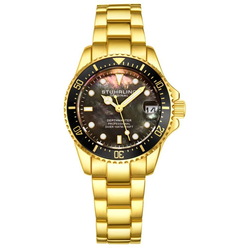 St hrling Womens Depthmaster Casual Watch Gold Sportpursuit