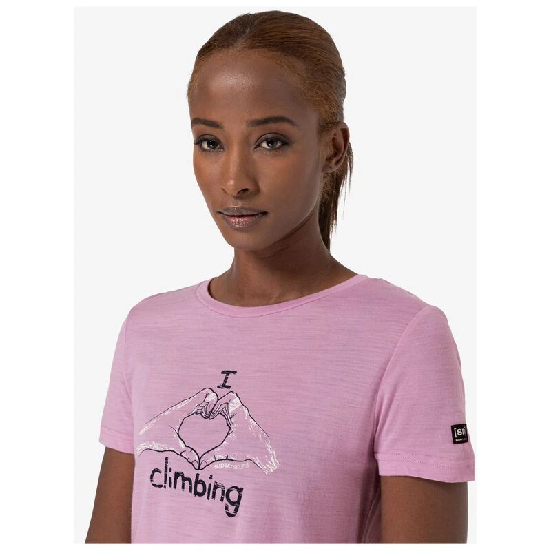 Super.Natural T Shirt I Love Climbing Donna Rosa privatesportshop