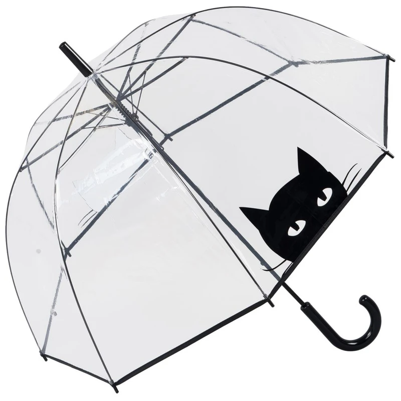 Parapluie à Bulles Transparent Pour Enfants - Léger, Mignon Dinosaure Bleu - 8 Nervures Fibre De Verre - Sécurité Anti-Pincement - Taille S