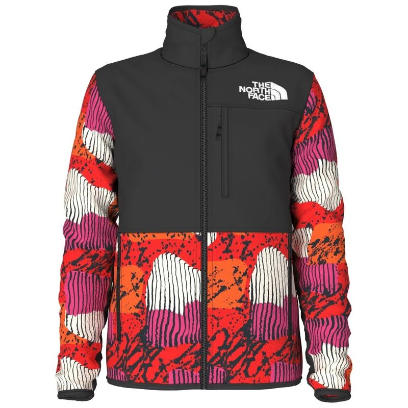 The North Face Kids Denali Jacket Fiery Red Abstract Yosemite Print