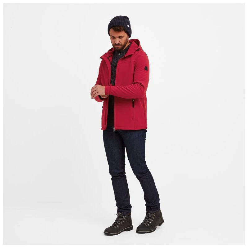TOG 24 Mens Feizor Softshell Hooded Jacket (Chilli Red) Sportpursuit