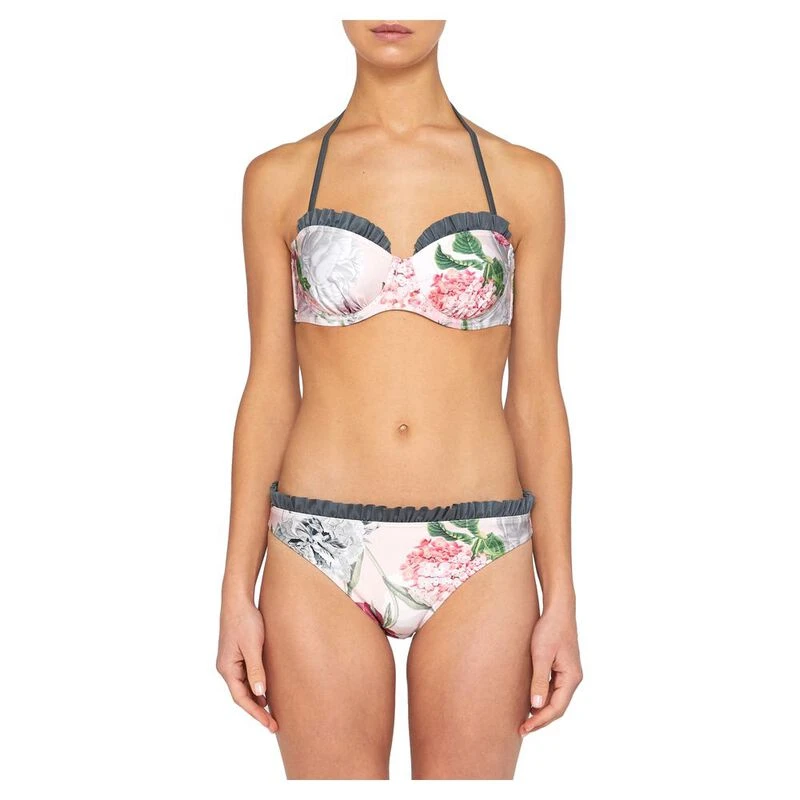 Ted Baker Womens Palace Gardens Bikini Top Grey Pink Sportpursuit