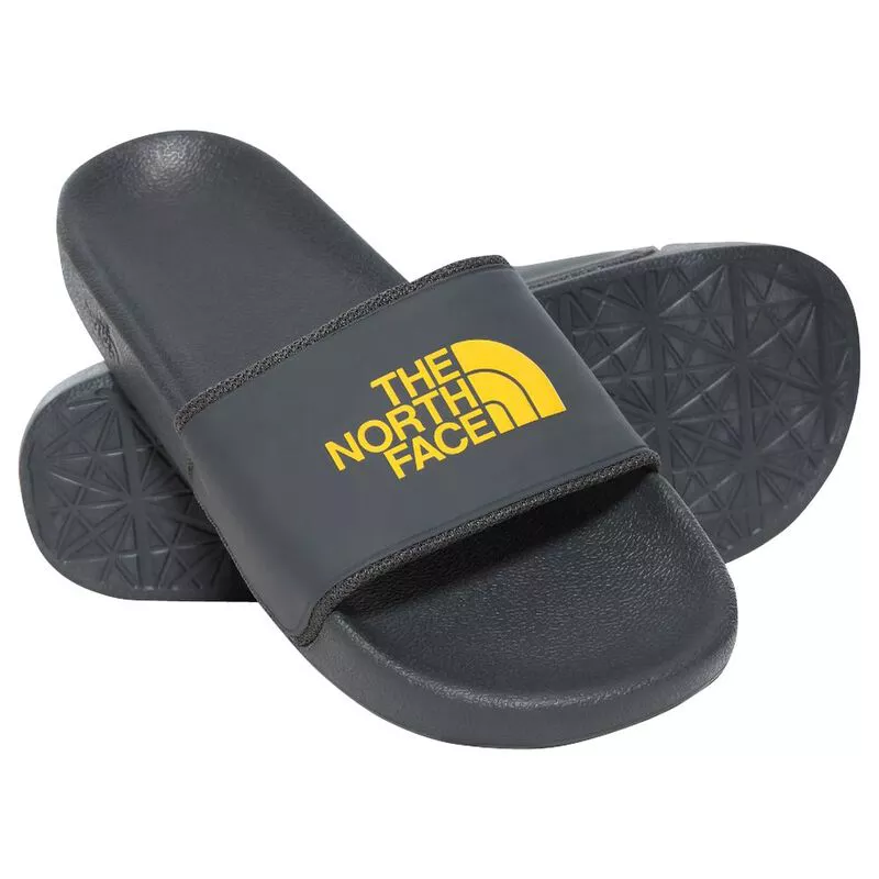 The North Face Mens Base Camp Slide II Shoes Dark Shadow Grey TNF Yel