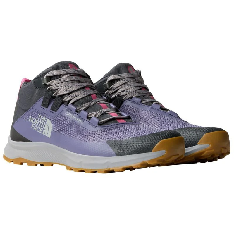 The North Face Womens Cragstone Mid WP Waterproof Hiking Boots Lunar