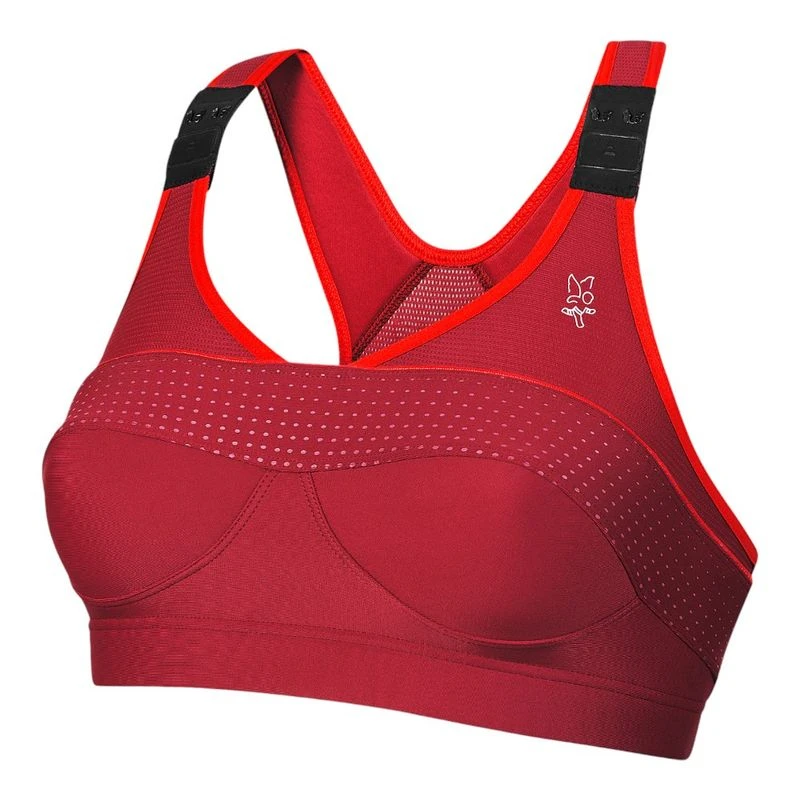 Thuasne Womens Top Strap X Back Sports Bra Red Sportpursuit
