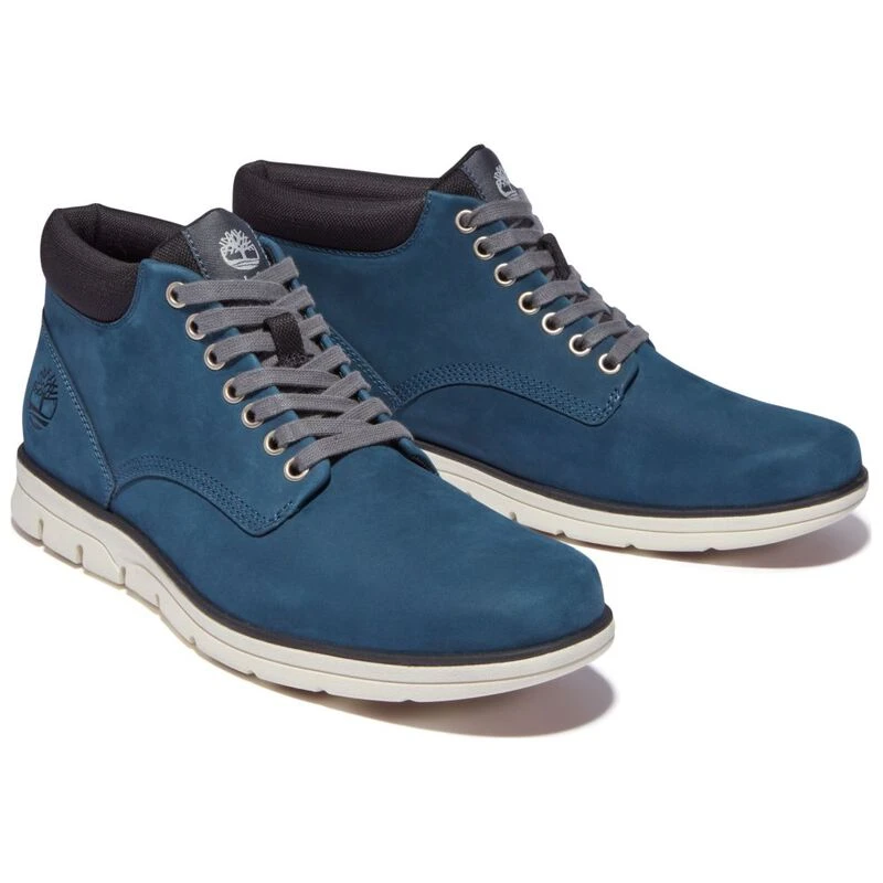 Timberland Mens Bradstreet Chukka Leather Shoes Majolica Blue Spor