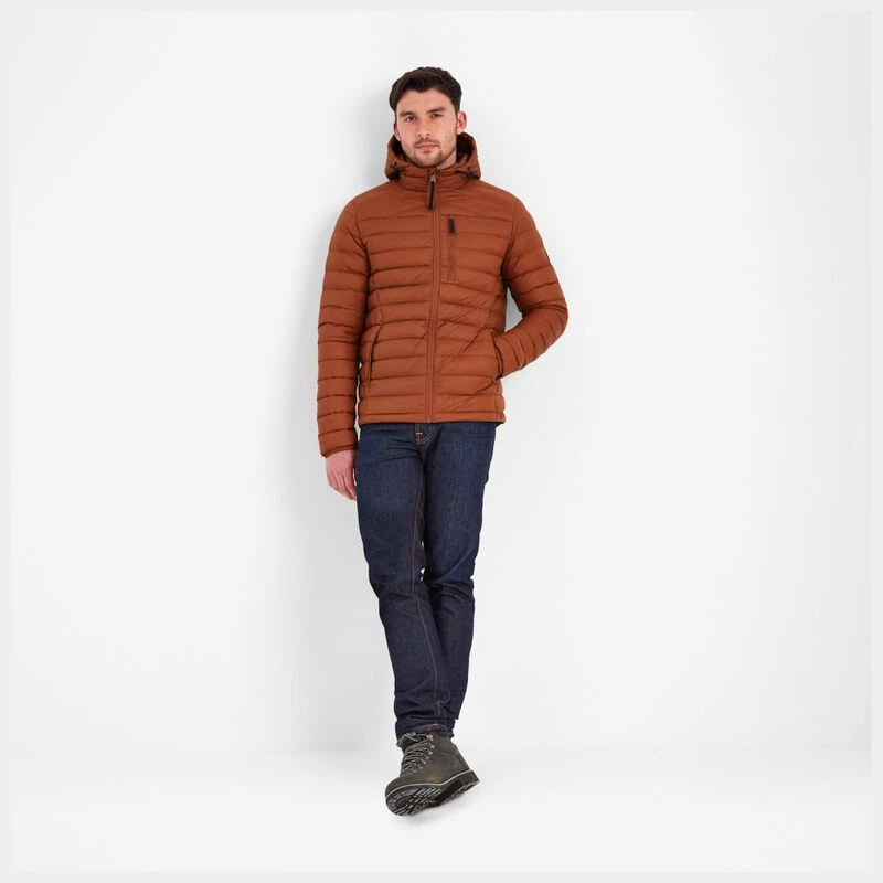 TOG 24 Mens Drax Hooded Down Jacket Rust Sportpursuit