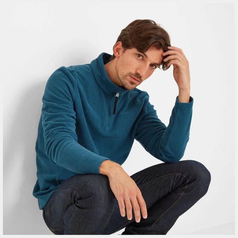 TOG 24 Mens Shire Fleece Zipneck Pullover (Lagoon)