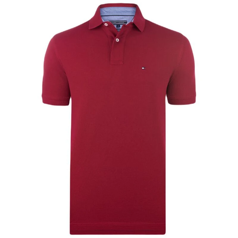 Polo rouge tommy hilfiger homme online