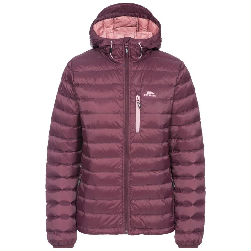 Trespass womens arabel down fill hotsell padded hooded jacket navy