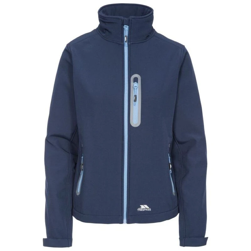 Trespass Womens Hallie Softshell Jacket Navy Sportpursuit