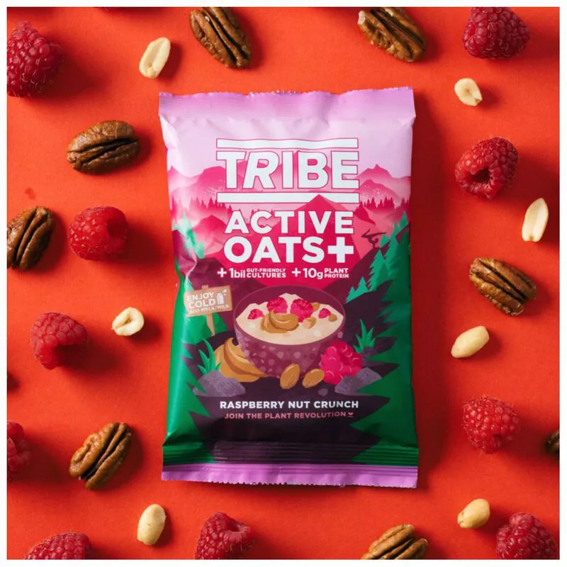 Tribe Active Oats+ (Raspberry Nut Crunch 8 x 60g)