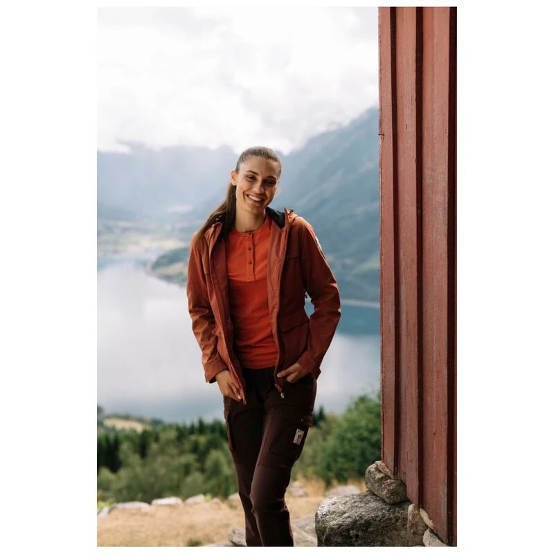 Orange store hiking jacket