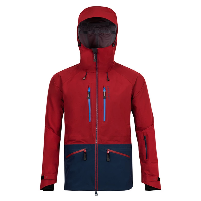 Untrakt Mens Obsidian 3L Shell Jacket (Cherry/Ink) | Sportpursuit.com