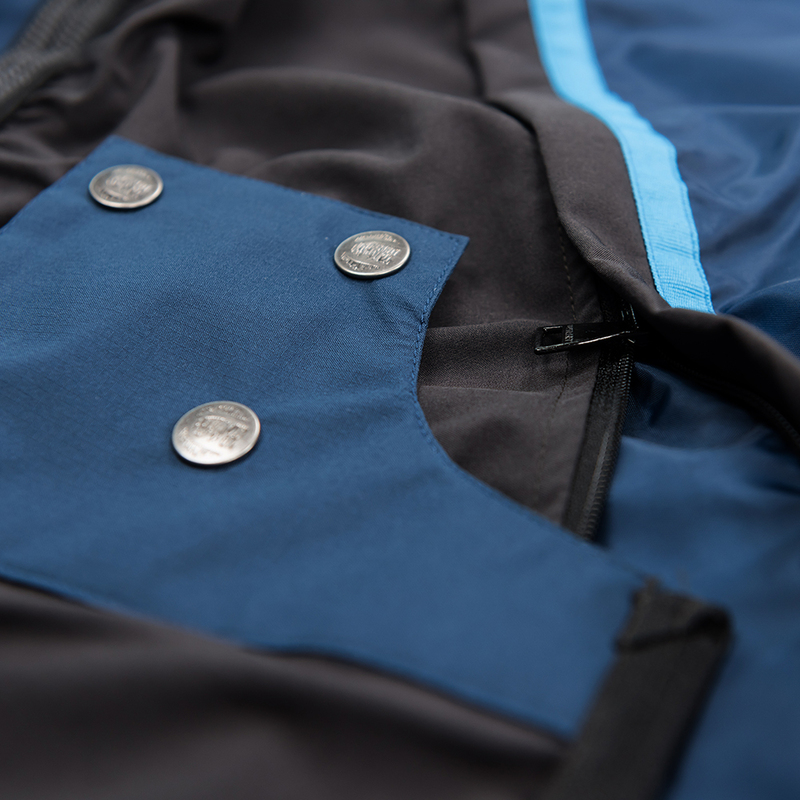 UNTRAKT Mens Feldspar 2 Layer Ski Jacket (Navy/Blue/Orange) | Sportpur