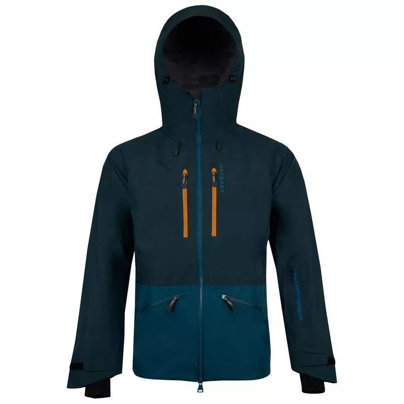 Untrakt Mens Obsidian 3L Shell Jacket Petrol Teal Sportpursuit