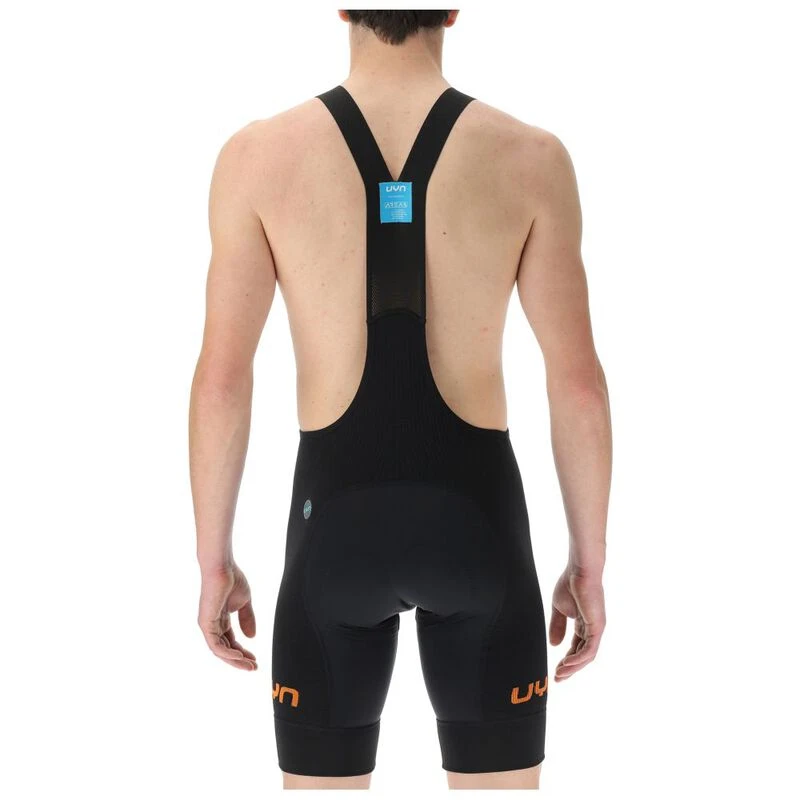 UYN Mens Ridemiles Bib Shorts (Black/Orange)