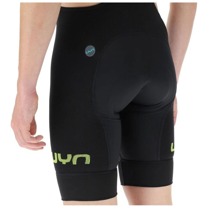 UYN Mens Ridemiles Bib Shorts (Black/Yellow)