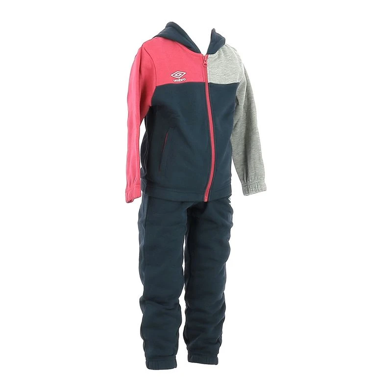 Survêtement Zippée Noire/Rose Fille Umbro Joy