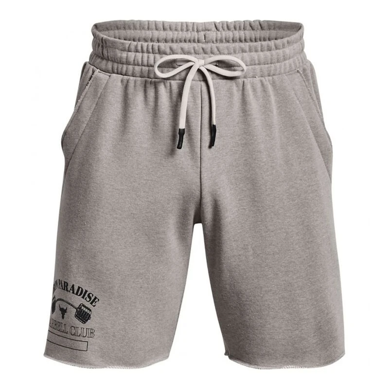 UnderArmour Mens Project Rock Heatgear Gym Heavyweight Shorts Grey