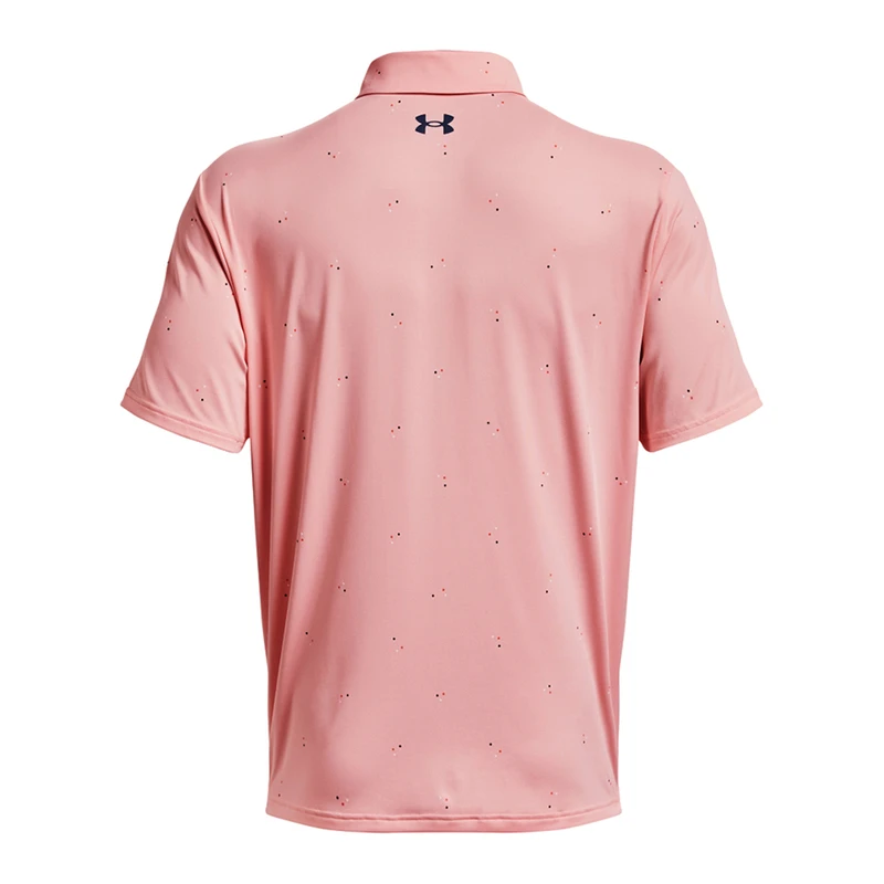 UnderArmour Mens Playoff 3.0 Printed Polo Pink Sportpursuit