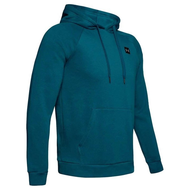 Under Armour Mens Rival Fleece Hoodie Teal Sportpursuit
