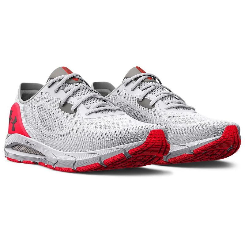 Under Armour Womens HOVR Sonic 5 Shoes White Bolt Red Sportpursuit