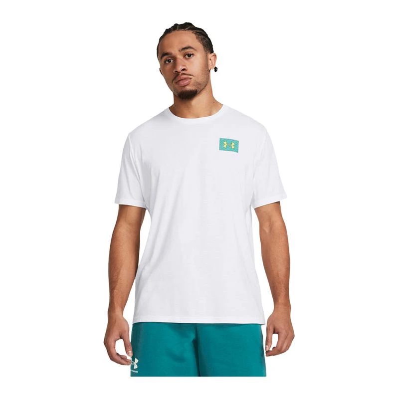 Mens white under armour t shirt clearance