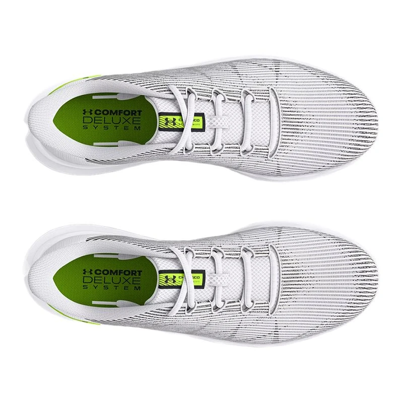 Under Armour Mens Charged Speed Swift Running Shoes White High Vis Ye