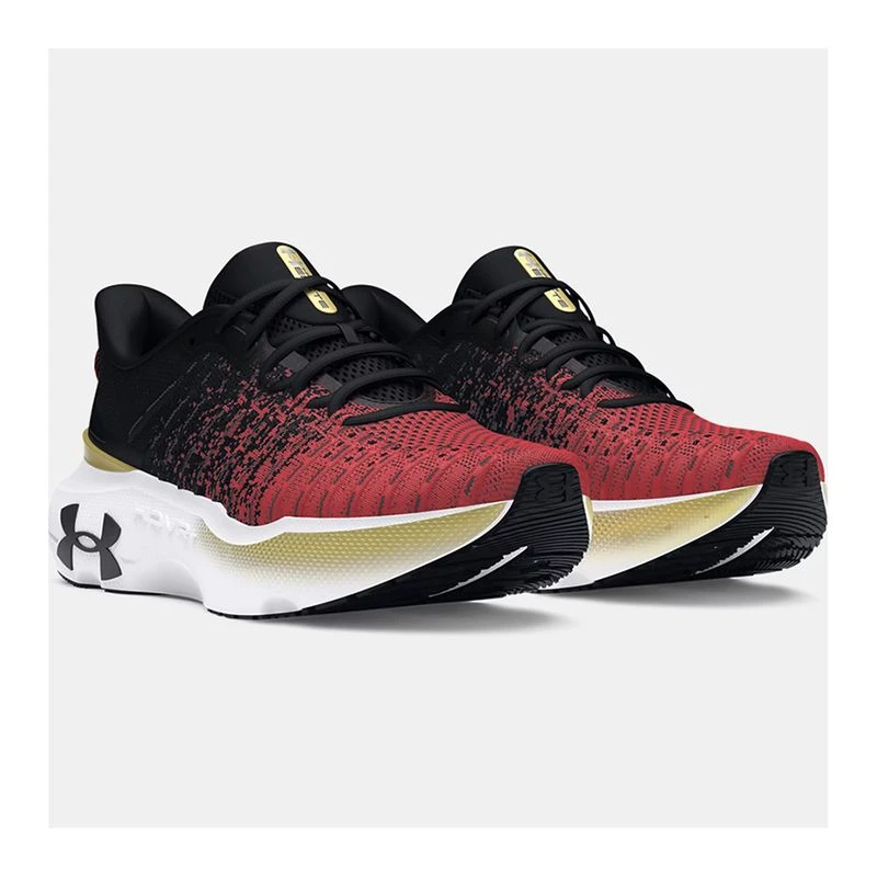 Under Armour Mens Infinite Elite Running Shoes Black Red Solstice Met