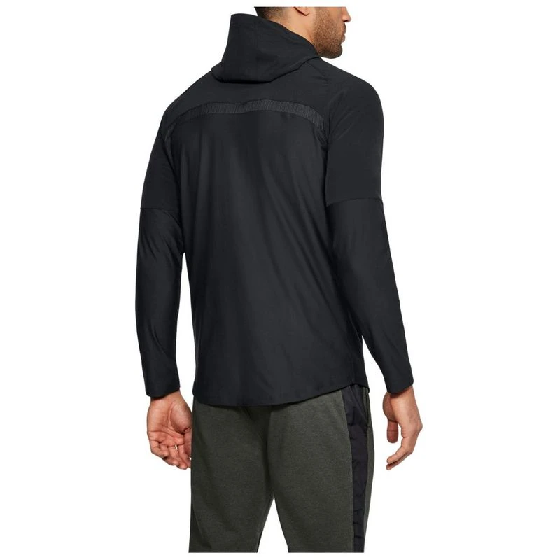 Under Armour Mens Threadborne Vanish Popover Jacket Black Sportpur