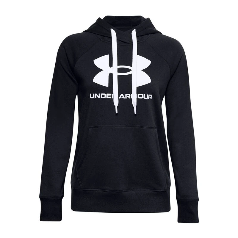Pink and black under armour hoodie sales