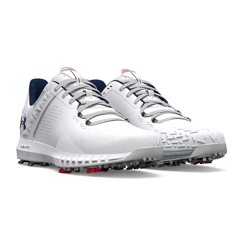 UnderArmour Mens Hovr Drive 2 E Golf Shoes White Metallic Silver Acad