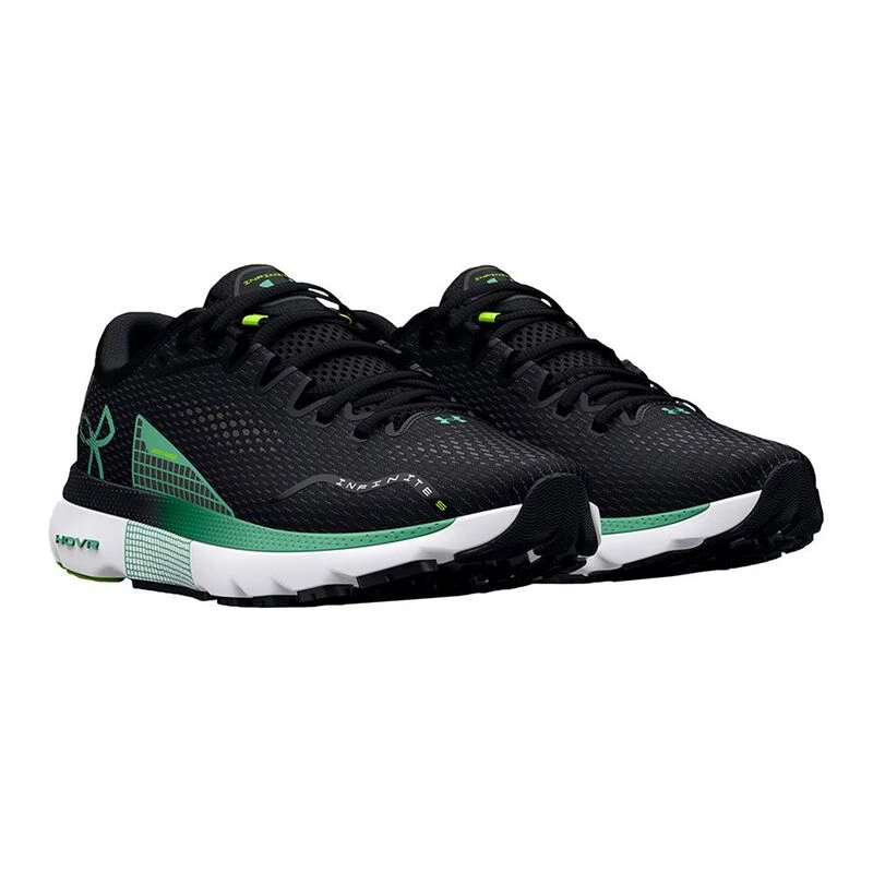 UnderArmour Mens Hovr Infinite 5 Running Shoes Black White Green Br