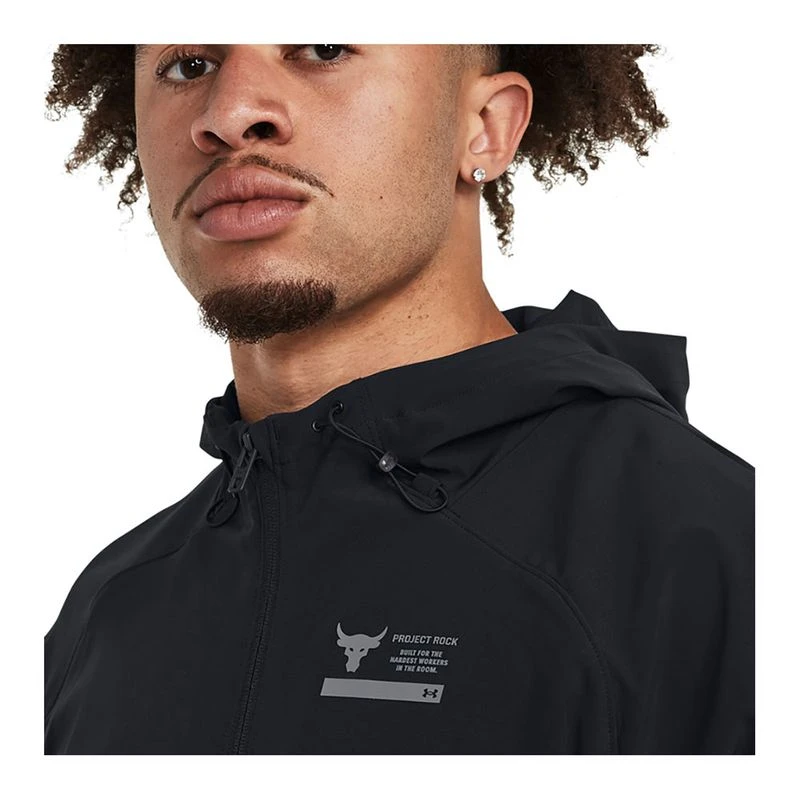 Under Armour Mens Project Rock Unstoppable Jacket Black Sportpursu