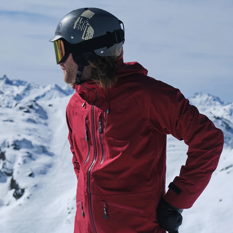 UNTRAKT Mens Obsidian 3L Shell Jacket (Cherry)