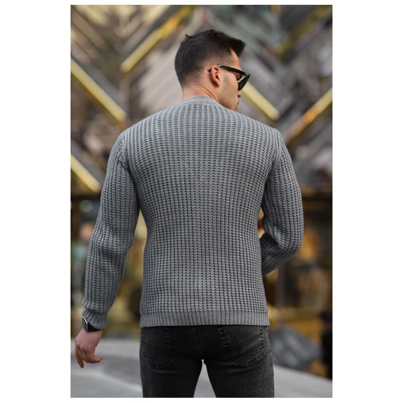 Mens heavy knit cardigan discount