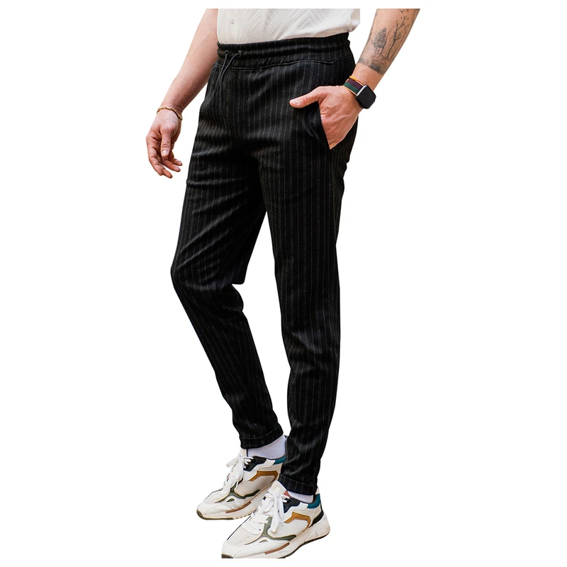 Vertical striped trousers mens on sale