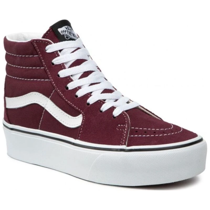 Platform burgundy vans cheap