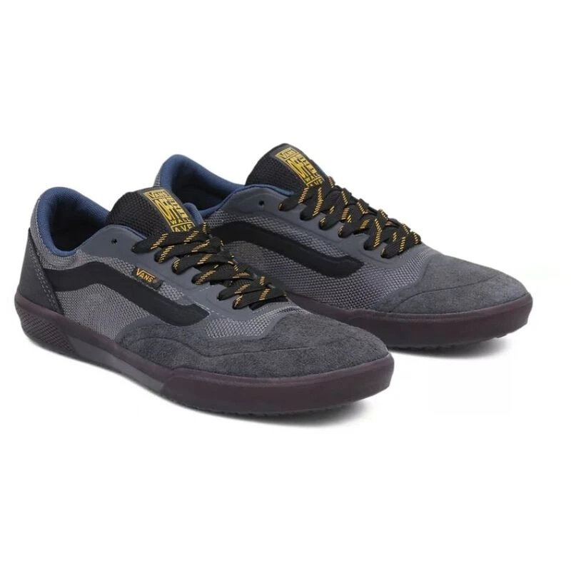 Mens dark grey vans discount