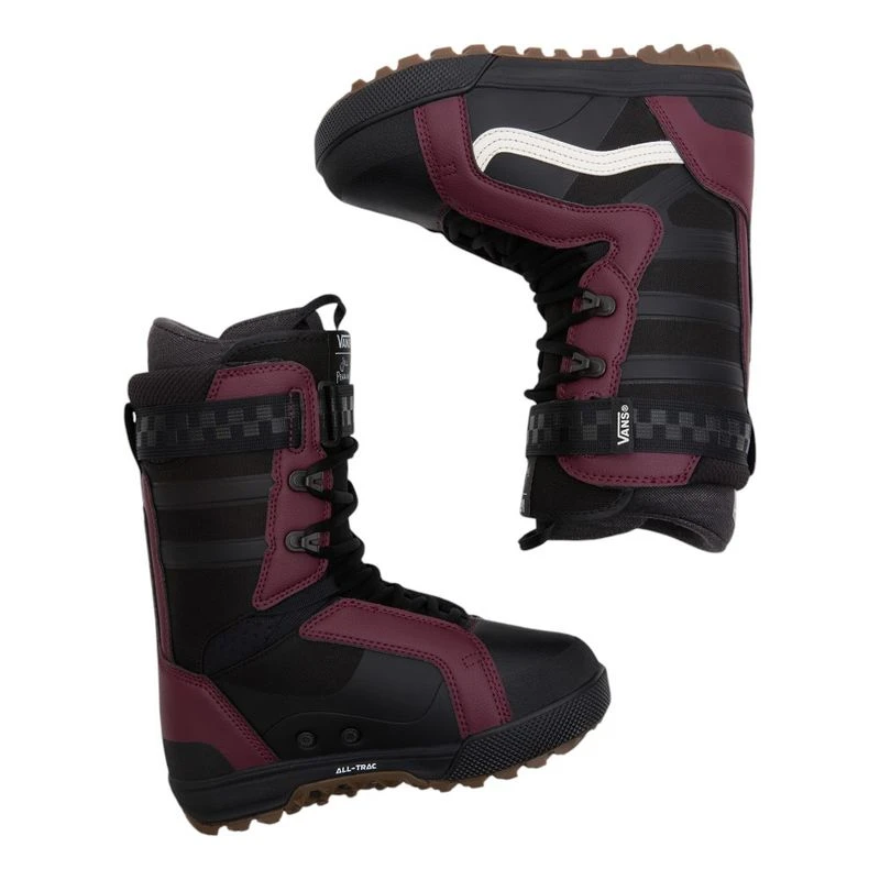Vans Womens HI-Standard Pro Snowboard Boots (Black/Burgundy Vans Womens HI-Standard Pro Snowboard Boots (Black/Burgundy