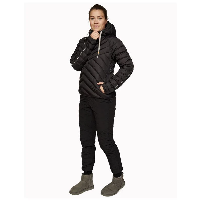 Varg Womens Algon Hooded Down Pullover (Carbon Black) Sportpursuit.c