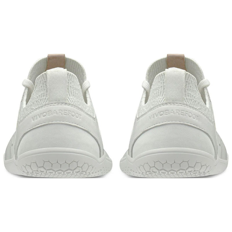 Vivobarefoot Primus Knit Luxe L – White Leather – New Vivobarefoot Mens Primus Knit Lux Leather Shoes (White  main image 4