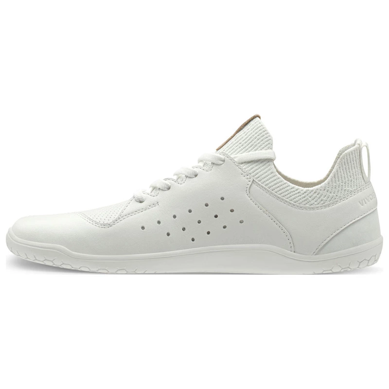 Vivobarefoot Primus Knit Luxe L – White Leather – New Vivobarefoot Mens Primus Knit Lux Leather Shoes (White  main image 3