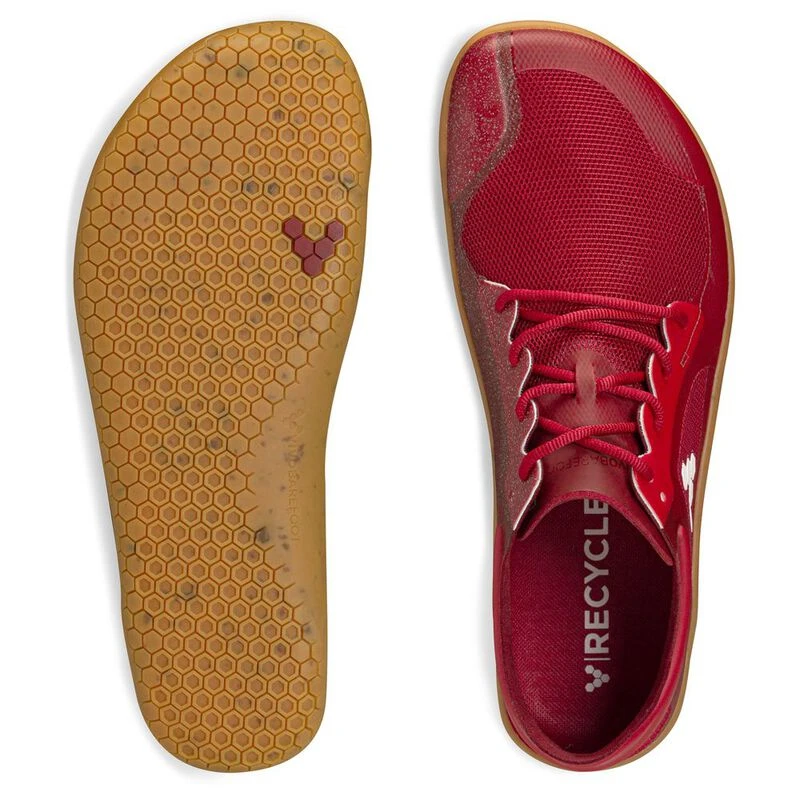 Vivobarefoot Mens Primus Lite III Shoes Red Sportpursuit