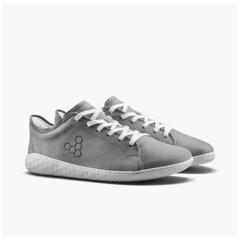 Vivobarefoot Mens Geo Court Nubuck Casual Shoes (Grey) | Sportpursuit.