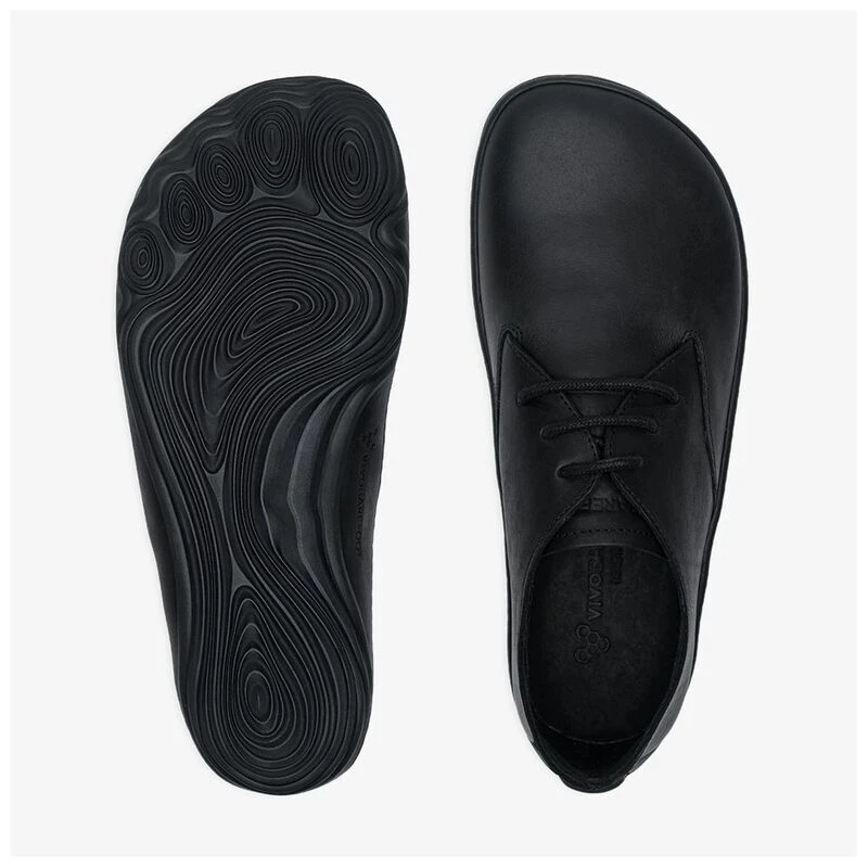 Vivobarefoot Mens Addis Oxford Shoes Black Sportpursuit