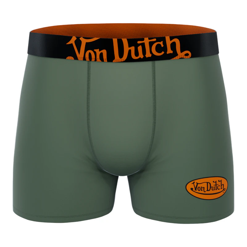Von Dutch Boxer Medley x 3 Homme (Kaki/Orange/Gris/Bleu Marine) | priv